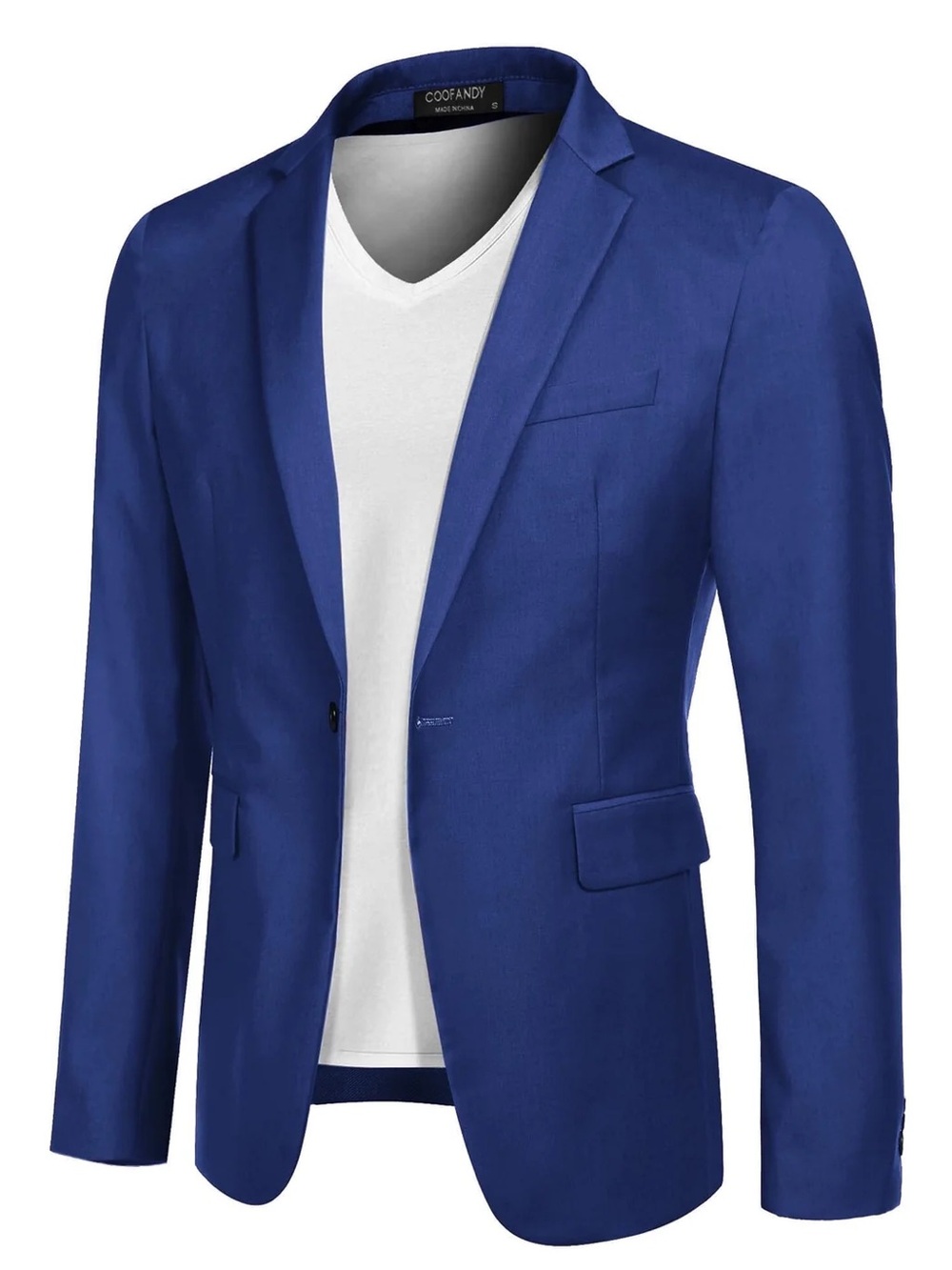 COOFANDY Men's Blue Slim Fit Blazer